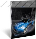 Lizzy Card A5 Négyzethálós/Kockás spirálfüzet - Geo Technic Kék autós (ZI_2017_046)