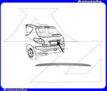 PEUGEOT 206 2003.06-2007.07 Csomagtérajtó díszléc "3/5 ajtós" fényezhető P572391