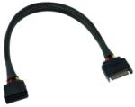Phobya Cablu prelungitor Phobya SATA power extension 30cm, sleeving, Black, 87473