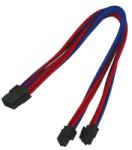 Nanoxia Cablu prelungitor Nanoxia 8-pini EPS la 8-pini (4+4) EPS12V, 30cm, Blue/Red, 900900120