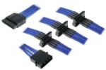 BitFenix Cablu adaptor BitFenix Alchemy 4-pini Molex la 4x SATA, 20cm, albastru, BFA-MSC-M4SA20BK-RP