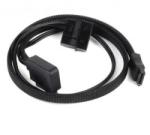 SilverStone Cablu adaptor slim-SATA la SATA SilverStone CP10, ecranare EMI, sleeving negru