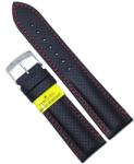 Morellato Curea de ceas Morellato Race Microfori - Neagra cu cusatura rosie - 18mm 20mm 22mm 24mm - A01X4909C18883CR (A01X4909C18883CR)