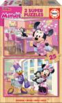 Educa Puzzle din lemn Minnie Happy helpers Educa Disney 2*25 piese de la 4 ani (EDU17625) Puzzle