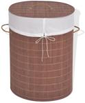 vidaXL Coș de rufe din bambus, oval, maro (245580)
