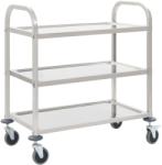 vidaXL Cărucior de bucătărie 3 niveluri 95x45x83, 5 cm oțel inoxidabil (50915)