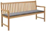 vidaXL Pernă de bancă de grădină, gri, 180x50x3 cm, textil oxford (43196)