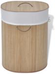 vidaXL Coș de rufe oval din bambus, natural (242727)