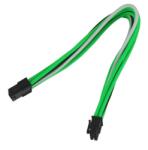 Nanoxia 8-Pin PCI-E hosszabbító- 30 cm - Zöld/Fehér/Fekete