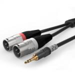 HICON Cablu audio jack stereo 3.5mm la 2 x XLR 3 pini T-T 1.5m, HBA-3SM2-0150 (HBA-3SM2-0150)