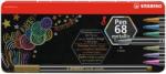 STABILO Filc készlet 8db-os STABILO Pen 68 1, 4 mm 6808/8-8-32 metál színek fém tartóban (6808/8-32)