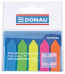 DONAU Index autoadeziv din plastic, Donau, dimensiuni 42 x 12 mm, 5 culori x 25 file/culoare (DN100920)