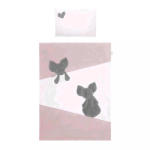 Belisima 3-részes ágyneműgarnitúra Belisima Mouse 90/120 rózsaszín - pindurka