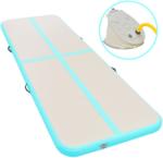 vidaXL Saltea gimnastică gonflabilă cu pompă verde 800x100x10cm PVC (91929)