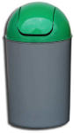 Generic Cos Flip-Flap colectare selectiva, 12 litri, capac verde (PR000102) Cos de gunoi