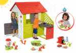 Smoby Set căsuţă Pretty Nature Smoby cu bucătărie de vară+aparat de gofree cu mixer, cu aparat de cafea şi gofree de la 24 luni (SM810713-21) Casuta pentru copii