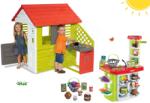 Smoby Set căsuţă Pretty Nature Smoby cu bucătărie mică de vară și magazin Supermarket cu casă de marcat de la 24 luni (SM810713-41) Casuta pentru copii