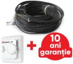 Falcon Kit - Cablu de incalzire electrica Falcon U-Heat 680 W - 37, 9m (18 W/m) + Termostat manual U-Heat de perete, cu senzor de temperatura pe podea 16 A (2253130)