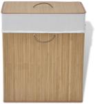 vidaXL Coș de rufe din Bambus Dreptunghiular, Natural (245581)