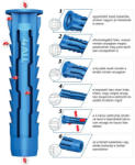 Rawlplug Műanyag tipli Rawlplug nagy teljesítményű 6x50mm (KOE-RAW650)