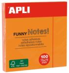 APLI Notite adezive Apli, 75 x 75 mm, 100 file, orange (AL011896)
