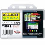  Suport PP-PVC rigid, pentru ID carduri, 85 x 54mm, orizontal, 5 buc/set, KEJEA - transparent (KJ-T-300H-TR)
