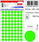  Etichete autoadezive color, D13 mm, 3501 buc/set, Tanex - verde (TX-OFC-129-GR)