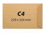  Plic C4, 229 x 324 mm, kraft, gumat, 90 g/mp, 25 bucati/set (KF50110) - birotica-asp