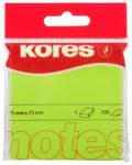 KORES Notite autoadezive Kores, 75 x 75 mm, 100 file/bucata, verde (KS879044)