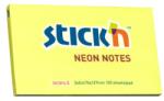  Notes autoadeziv 76 x 127 mm, 100 file, Stick"n - galben neon (HO-21135)