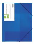 Q-CONNECT Mapa plastic cu elastic pe colturi, 400 microni, Q-Connect - albastru transparent (KF02312)