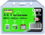  Buzunar PVC flexibil, pentru ID carduri, 85 x 54mm, orizontal, 5 buc/set, KEJEA - transparent (KJ-T-014H)