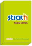  Notes autoadeziv 76 x 51 mm, 100 file, Stick"n - verde neon (HO-21163)