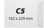  Plic C5, 162 x 229 mm, alb, banda silicon, 80 g/mp, 25 bucati/set (KF30200) - birotica-asp