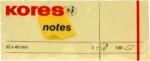 KORES Notite autoautoadezive Kores, 50 x 40 mm, 100 file, 3 bucati/set, galben (KS878050)