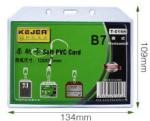  Buzunar PVC flexibil, pentru ID carduri, 128 x 91mm, orizontal, 5 buc/set, KEJEA - transparent (KJ-T-016H)
