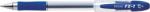  Pix cu gel PENAC FX-1, rubber grip, 0.7mm, con metalic, corp transparent - scriere albastra (P-BA1903-03F)