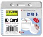  Buzunar PVC, pentru ID carduri, 90 x 61mm, orizontal, 10 buc/set, KEJEA - cristal (KJ-T-837H)