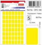  Etichete autoadezive color, 12 x 17 mm, 280 buc/set, Tanex - galben fluorescent (TX-OFC-106-FYE)