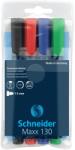 Schneider Permanent marker SCHNEIDER Maxx 130, varf rotund 1-3mm, 4 culori/set (S-113094)