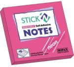  Notes autoadeziv 76 x 76 mm, 100 file, Stick"n - roz neon (HO-21165)