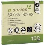 A-SERIES Notite adezive, A-Series, 75 x 75 mm, galben, 100 file (AY000800) - birotica-asp
