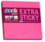  Notes autoadeziv extra-sticky 76 x 76mm, 90 file, Stick"n - magenta neon (HO-21671)
