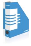 DONAU Suport vertical pentru cataloage, A4 - 10cm latime, din carton, DONAU - albastru (DN-7648001FSC-10) - birotica-asp