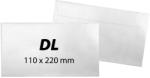  Plic DL, 110 x 220 mm, alb, autoadeziv, 80 g/mp, 1000 bucati/cutie (KF20201)