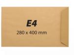  Plic E4, 281 x 400 mm, kraft, gumat, 120 g/mp, 250 bucati/cutie (KF60305)