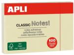 APLI Notite adezive Apli, 50 x 75 mm, 100 file, galben (AL010971)