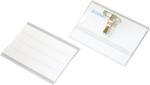 DONAU Ecuson orizontal cu ac si clip, 58 x 90 mm, DONAU, 50 bucati/cutie (DN100963)