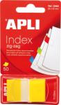 APLI Index Apli, autoadeziv zig-zag, 24 x 45 mm, galben (AL012610) - birotica-asp