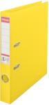 Esselte Biblioraft ESSELTE No. 1 Power, A4, plastifiat PP/PP, margine metalica, 50 mm - Vivida galben (SL1221)